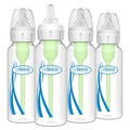 Natural Flow Anti-Colic Options+ Narrow Baby Bottle, 8 oz/250 mL, with Level 1 Slow Flow Nipples, 0m+, 4 Pack