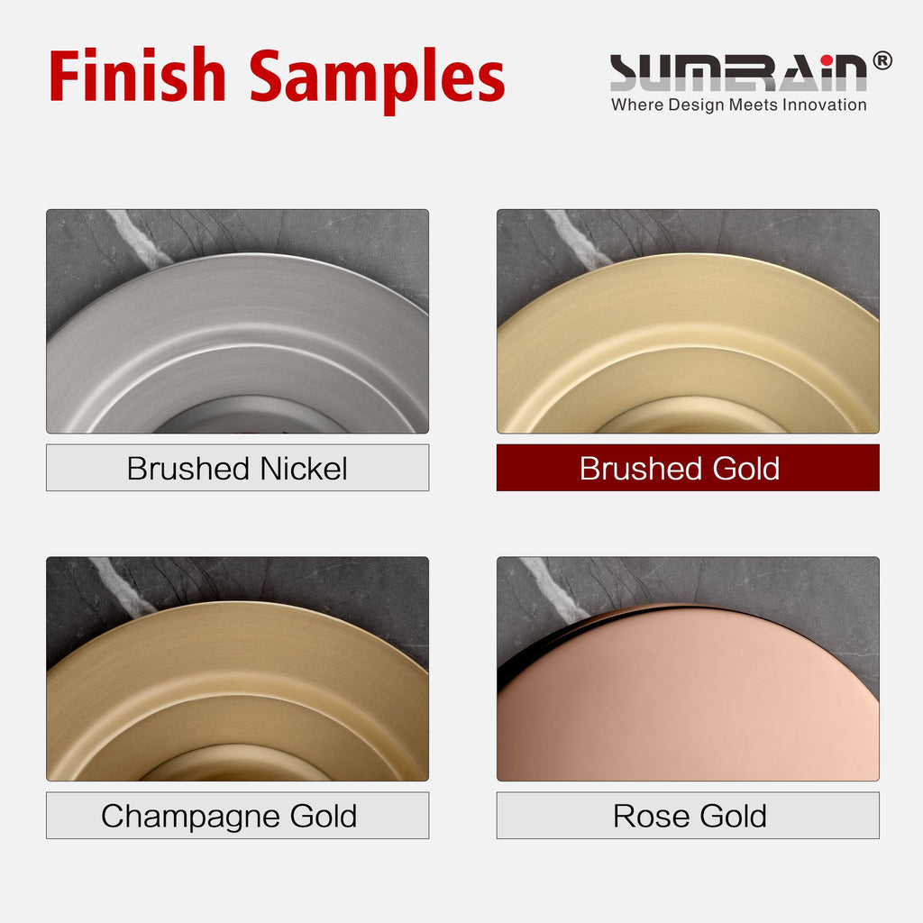 Brushed Gold Wall Mount Bathroom Faucet