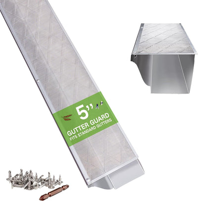 5 Inch Gutter Guard, 100% Stainless Steel Micro-Mesh Screen