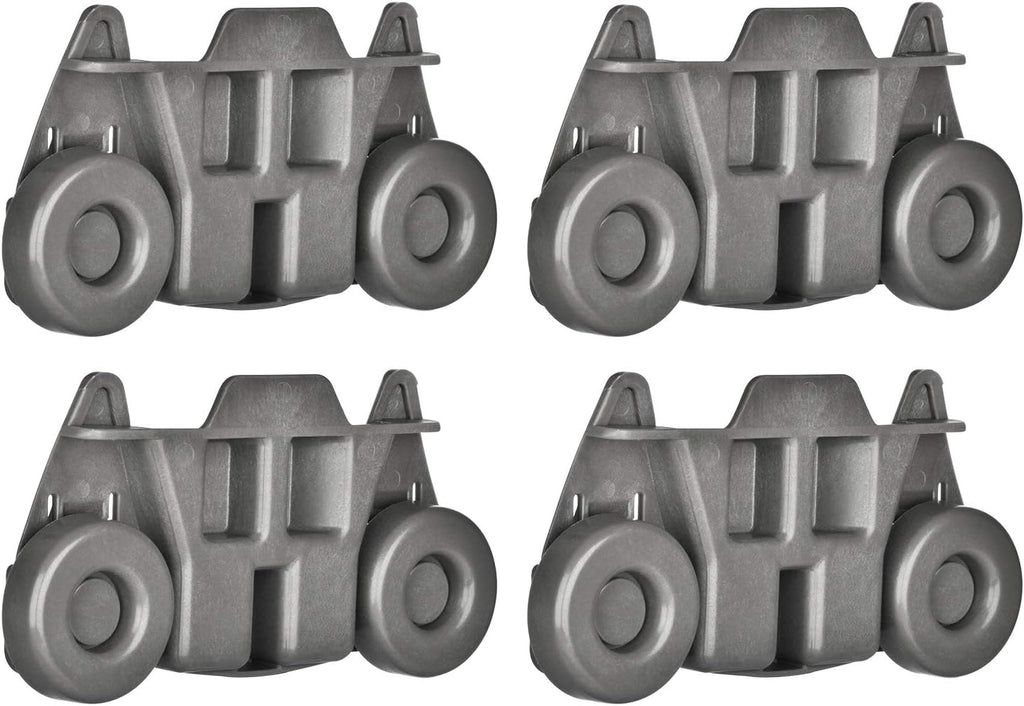 4-Pack W10195416 Dishwasher Wheels Replacement for Kitchen-Aid Whirlpool Maytag Kenmore JennAir Amana, Ultra Durable Lower Dishrack Wheels, Replace Part Number 4245021 PS11722152 W10195416V