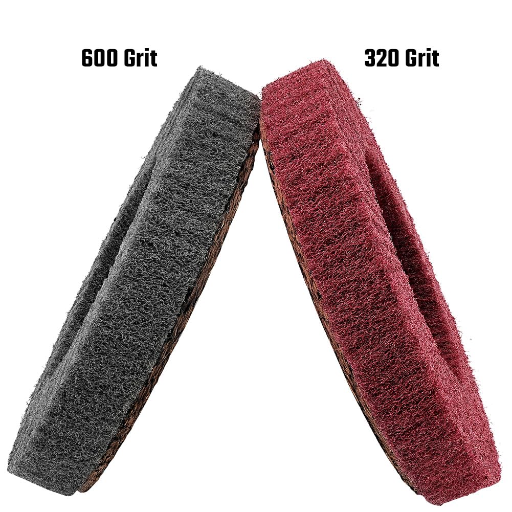 4-1/2 Inch 320 & 600 Grit Scour Flap Disc for Angle Grinder, 10Pcs