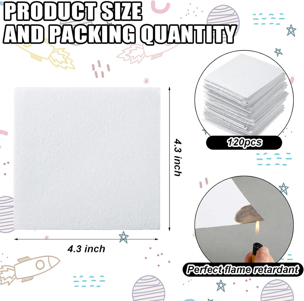 120 Pcs Model Rocket Engines Recovery Wadding Bulk Model Rocket Engines Launch Pad Accessories Wadding Starter Kits