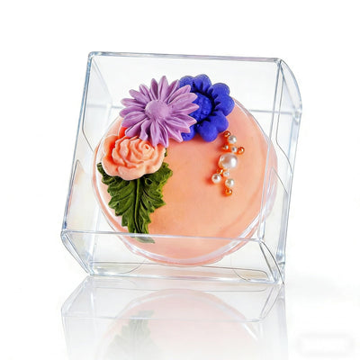 50 Pack Small Clear Boxes Single Chocolate Covered Ore Boxes Macaron Boxes Party Favor Box for Candy Christmas