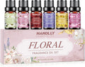 Floral Essential Oils Set - 6 Premium Fragrance Oil for Diffusers, Candle Making, Humidifier - Pink Peony, Wild Rose