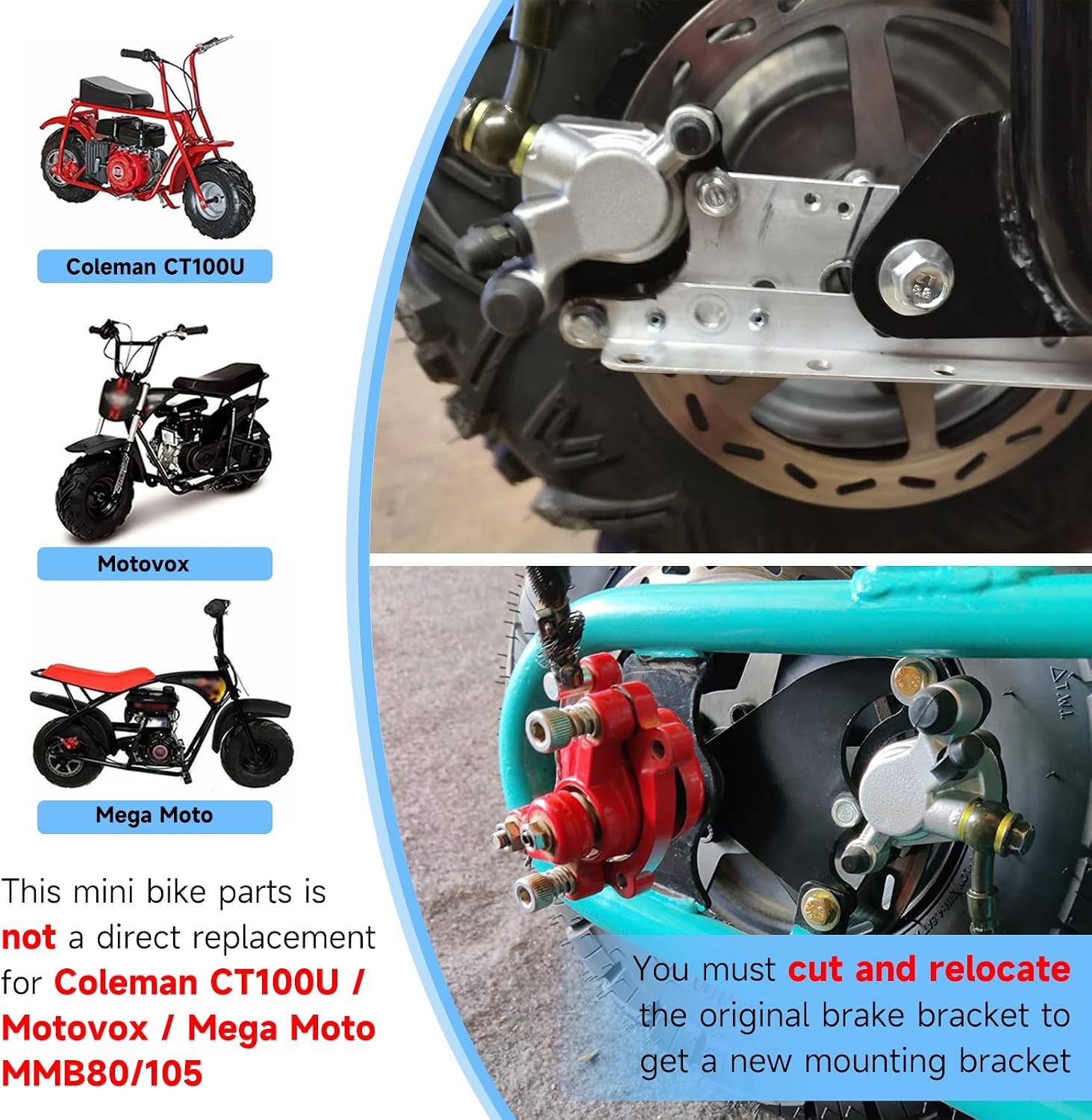 Mini Bike Hydraulic Disc Brake Kit for Baja DB30 with Brake Pad Part | Mini Bike Hydraulic Brake Kit with 180mm Brake