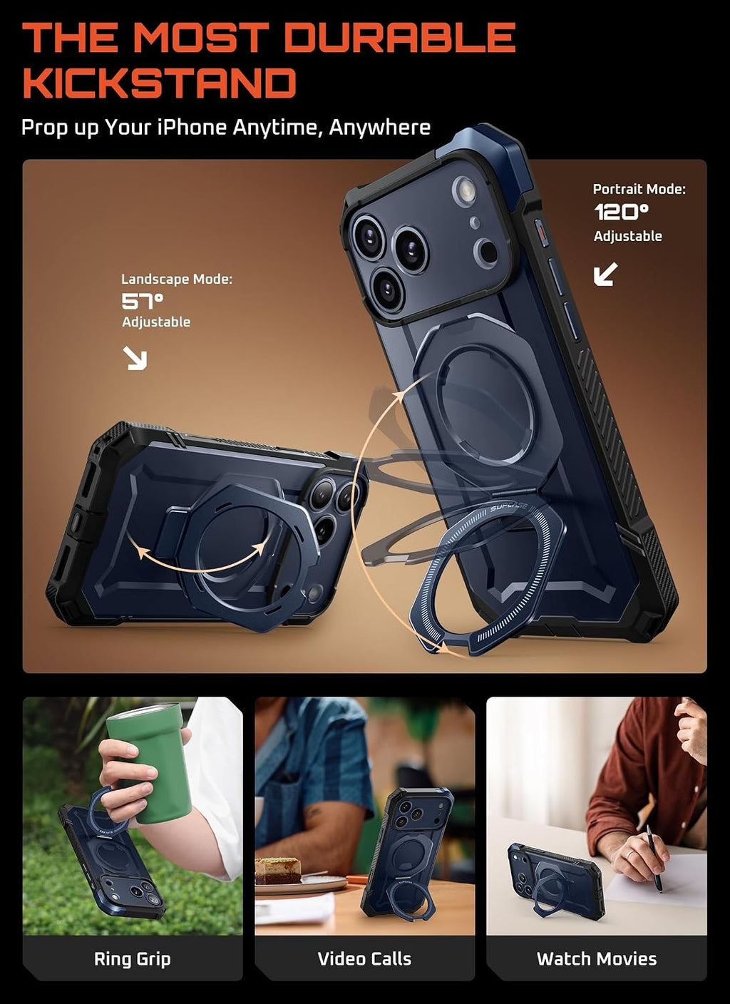 for iPhone 17 Pro Case with Kickstand (Unicorn Beetle Grip), [Camera Control Cover] [Compatible with MagSafe]