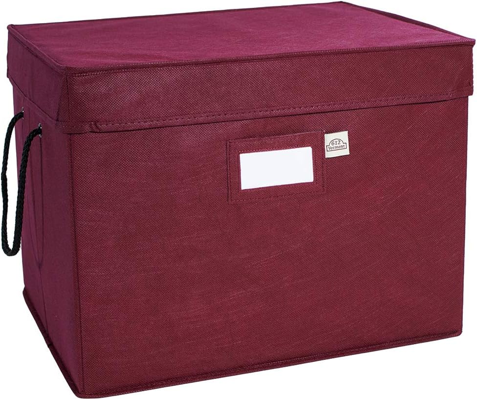 Christmas Ornament Storage Box, Holds 36-4 Inch Ornaments | Adjustable Acid-Free Dividers, 3 Removable Trays with