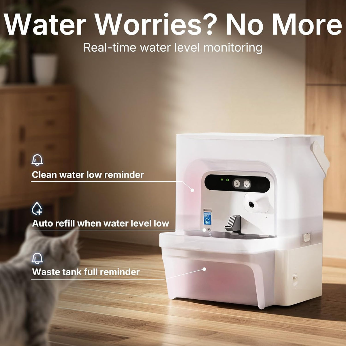 Eversweet Ultra Cat Water Fountain with AI Camera, Filterless