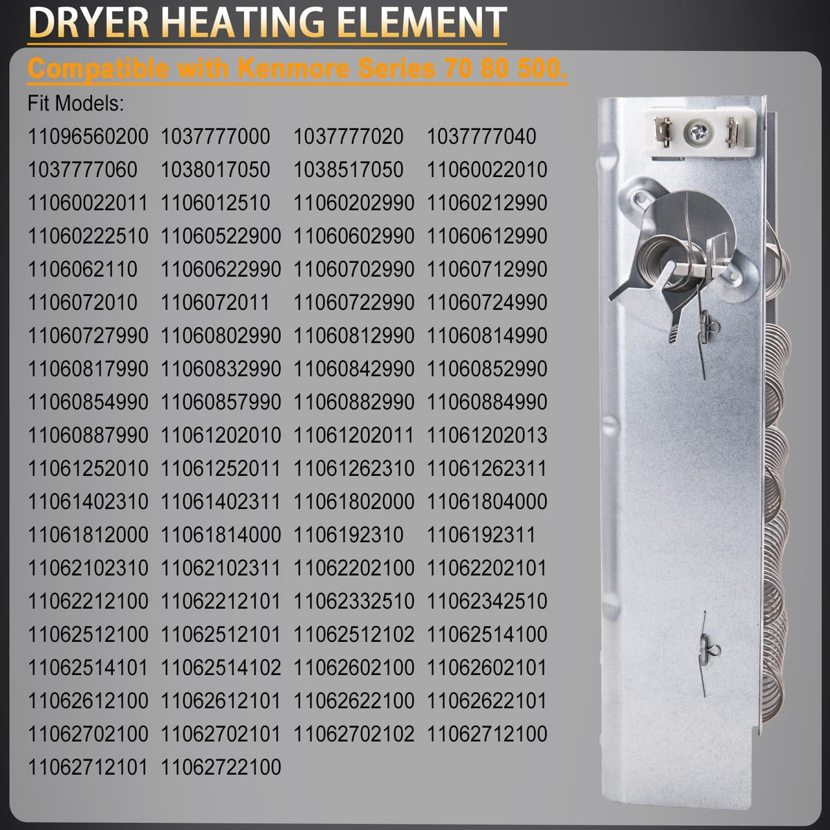 NED4600YQ1 NED4500VQ0 NED4600YQ0 NED4500VQ2 Dryer Heating Element for Amana