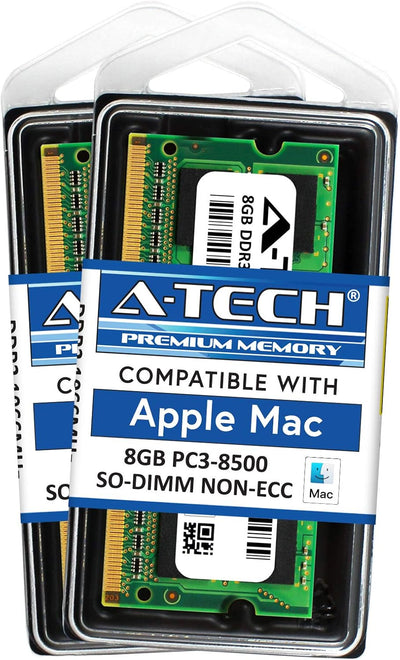 16GB Kit (2x8GB) DDR3 1066MHz / 1067MHz PC3-8500 SODIMM RAM for Apple MacBook (13 inch, Mid 2010), MacBook Pro (13