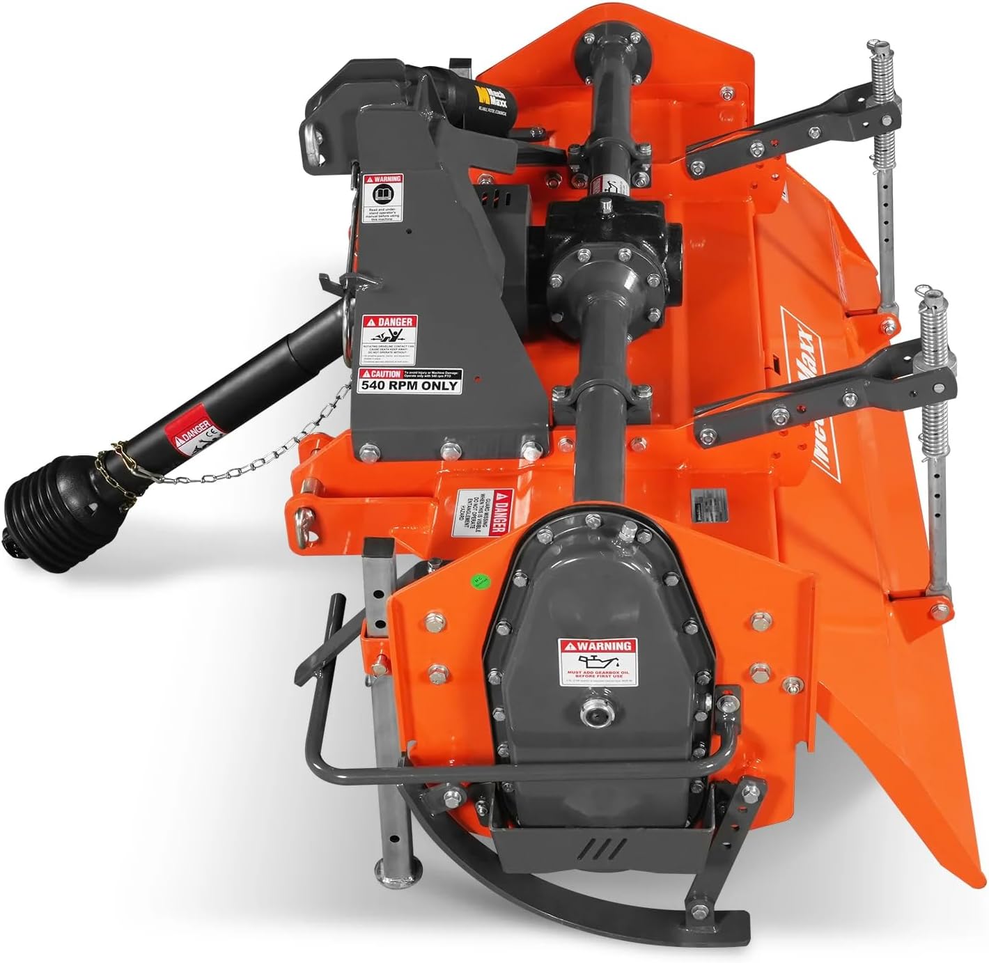 MechMax 60 in Rotary Tiller, 3 Point Hitch Cat.1 & 2, Gear Drive, PTO Shaft Included with Slip Clutch, 30–60 HP, MRT60
