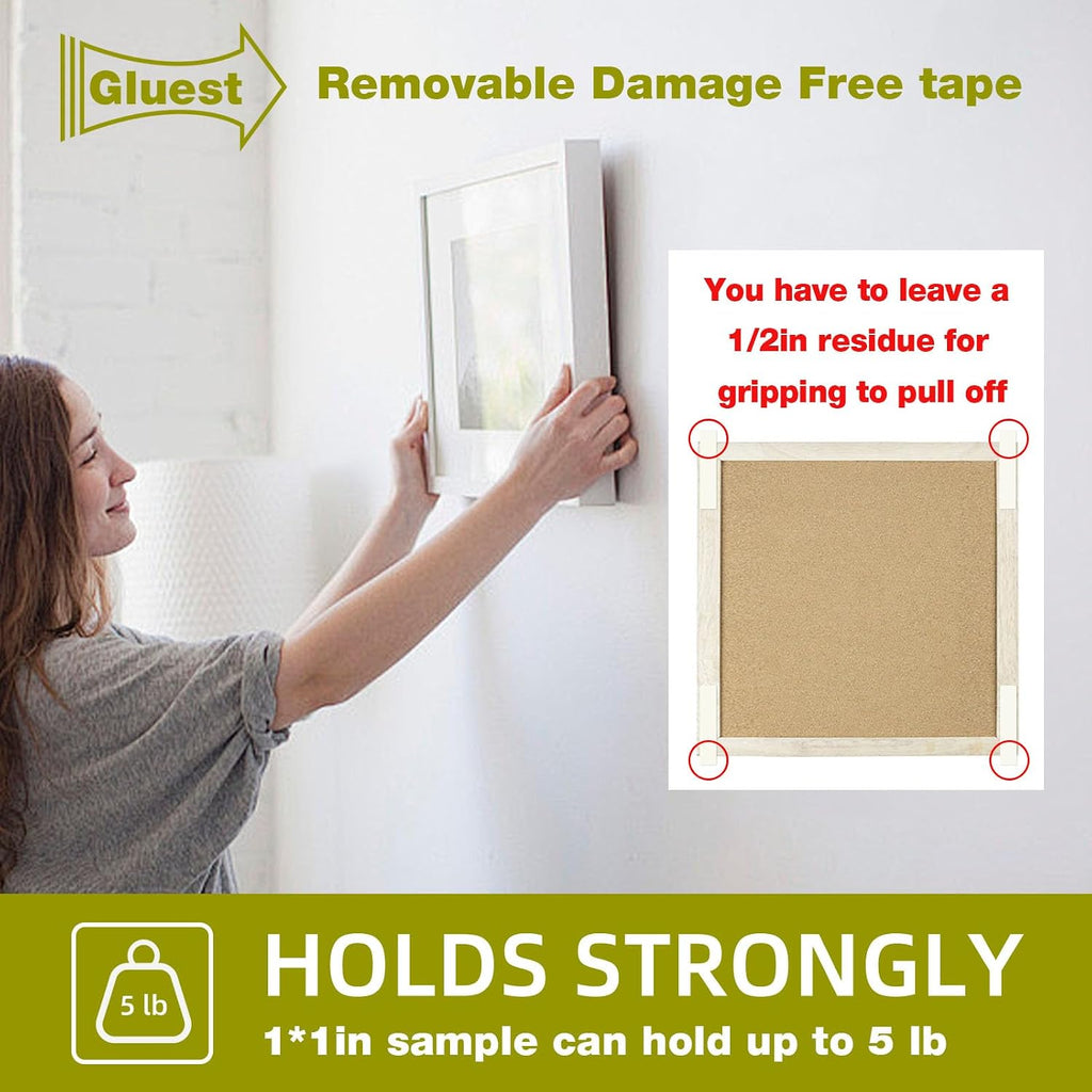 Heavy‑Duty Removable Foam Mounting Tape, Damage‑Free & Residue‑Free for Poster, Rug & Craft Decor, 3/4in×20ft