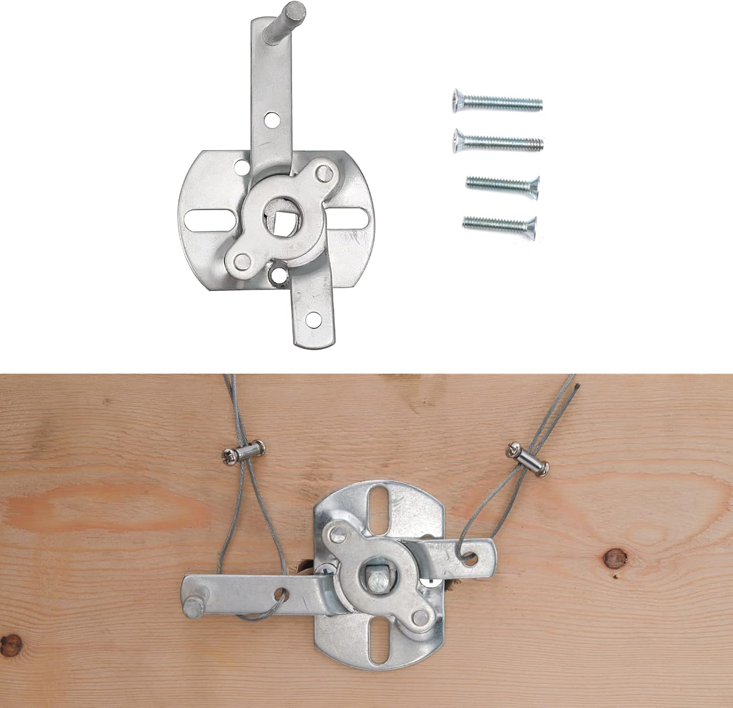 Garage Door Lock Kit with Spring Latch （Including All Hardware） Garage Door Lock Set Fits 1-3/8" Through 2" Thick