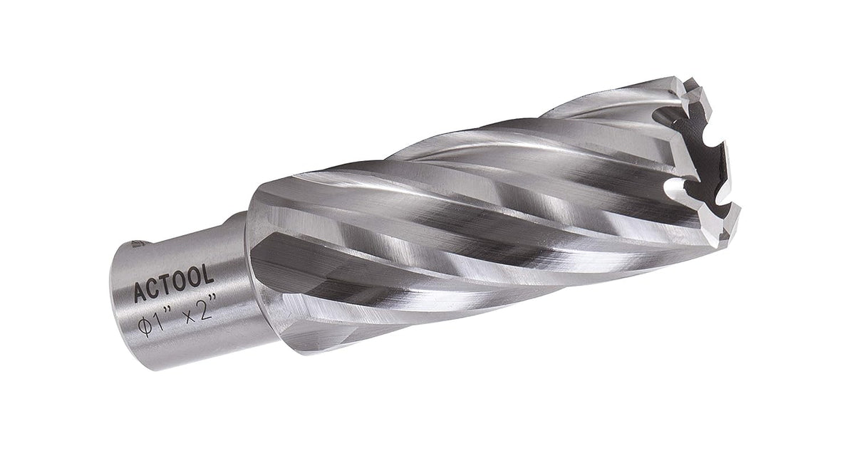 1" Diameter × 2" Depth of Cut HSS ANNULAR Cutter with 3/4'' Weldon Shank