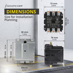 60 Amp AC Contactor, 3 Pole Contactor, 24V Coil, UL Recognized