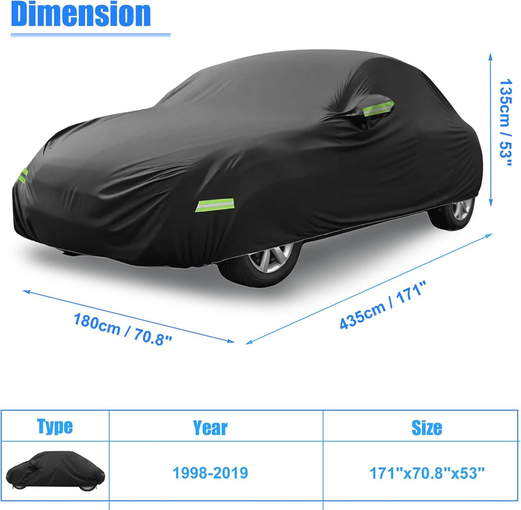 Waterproof Car Cover for Volkswagen New Beetle 1998-2019 Outdoor Full Car Cover All Weather Protection Rain Sun