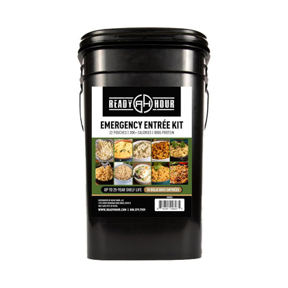 120 Serving Entree Bucket-Freeze Dried Emergency Food Supply-Survival Meals with Long Shelf Life-Prepper Essentials
