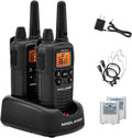 LXT600BB FRS Business Walkie Talkies - Long Range 36-Channel Two-Way Radios with Headsets and Charging Base, NOAA