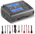 LiPo Battery Charger Dual 10A RC Fast Balance Battery Charger Discharger | RC Car Drone Chargers for 1S-6S LiPo