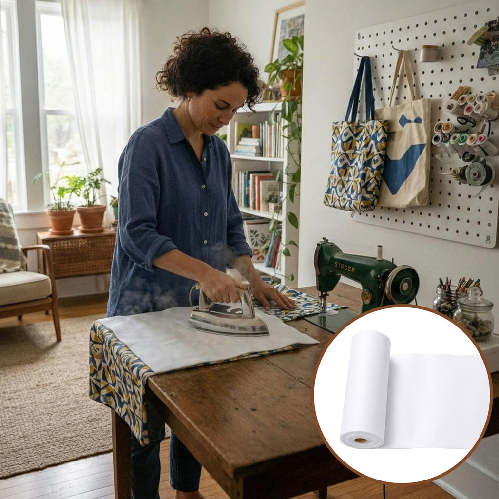 Double Sided Foam Interfacing Stabilizer, White, 36'' X 2.19yd