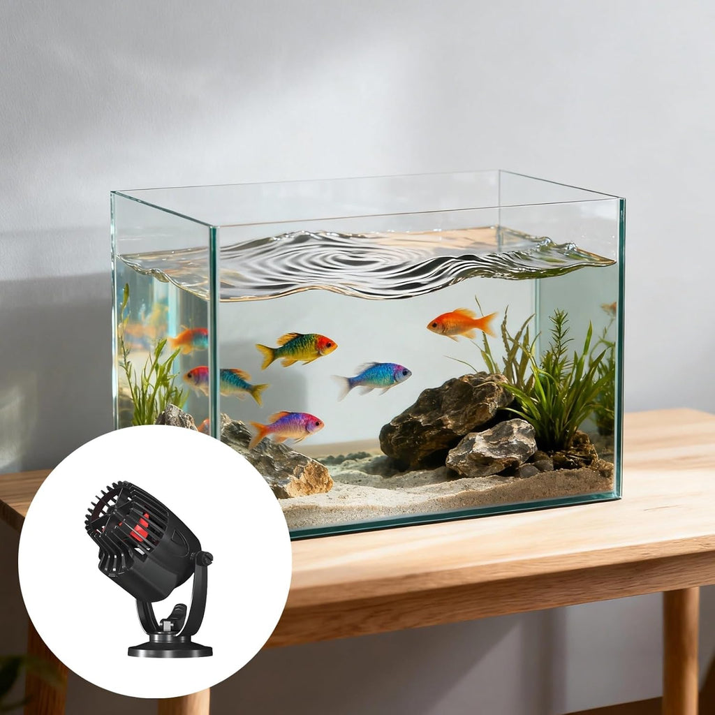 Wave Maker Pump US Plug 110V, Aquarium Circulation Pump with Anti-Reverse, 360 Degree Rotatable Submersible