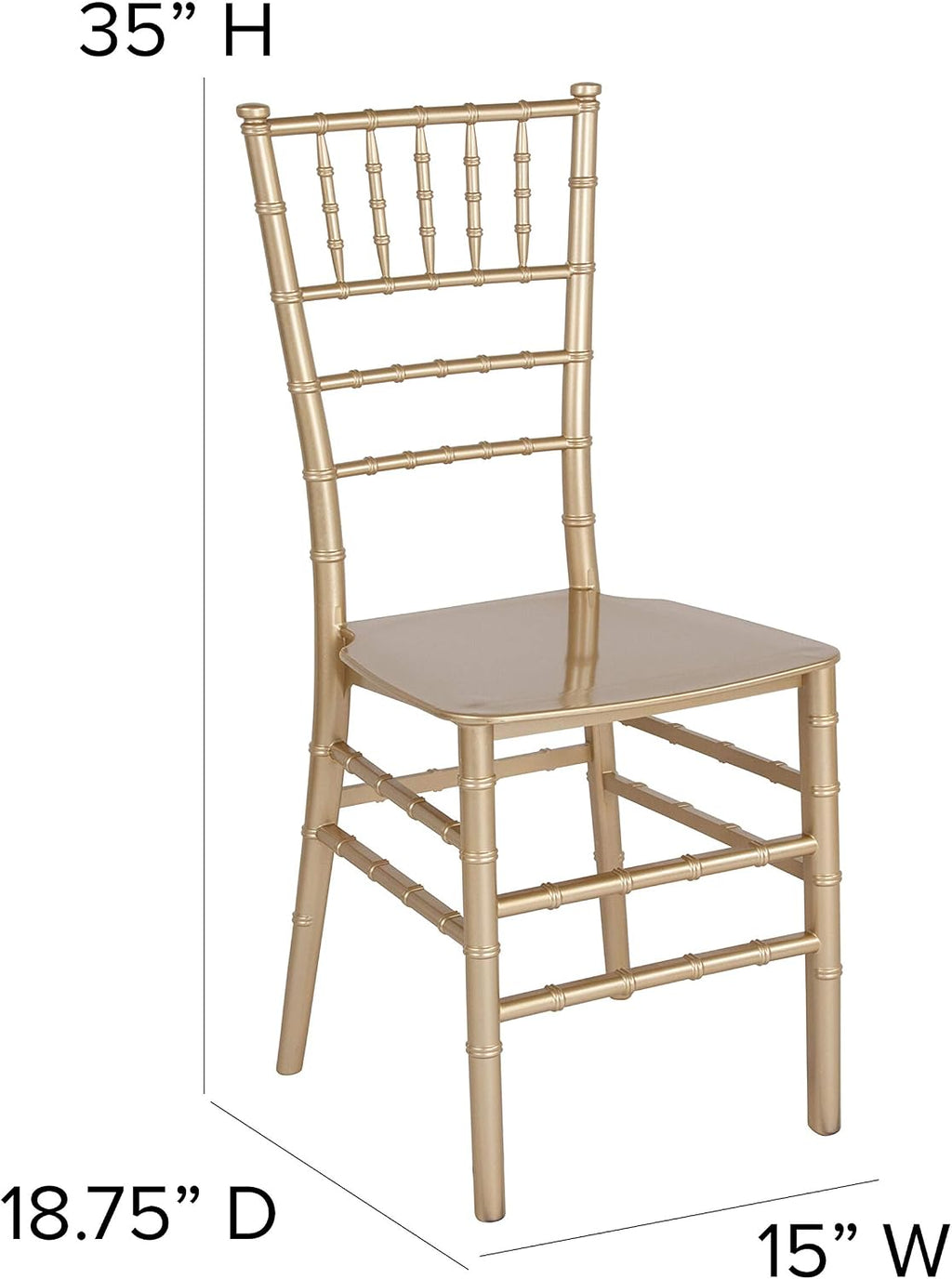 HERCULES Series Gold Resin Stacking Chiavari Chair