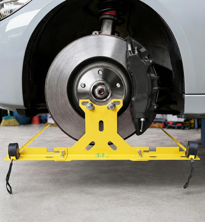 Wheel Toe Alignment Tool Kit for at Home DIY Garage Use, Stainless Steel Toe Plates with Dual Tape Measures, Quick