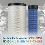 55231-26150 59700-26112 Filter kit Fit for Kubota Compact Track Loader
