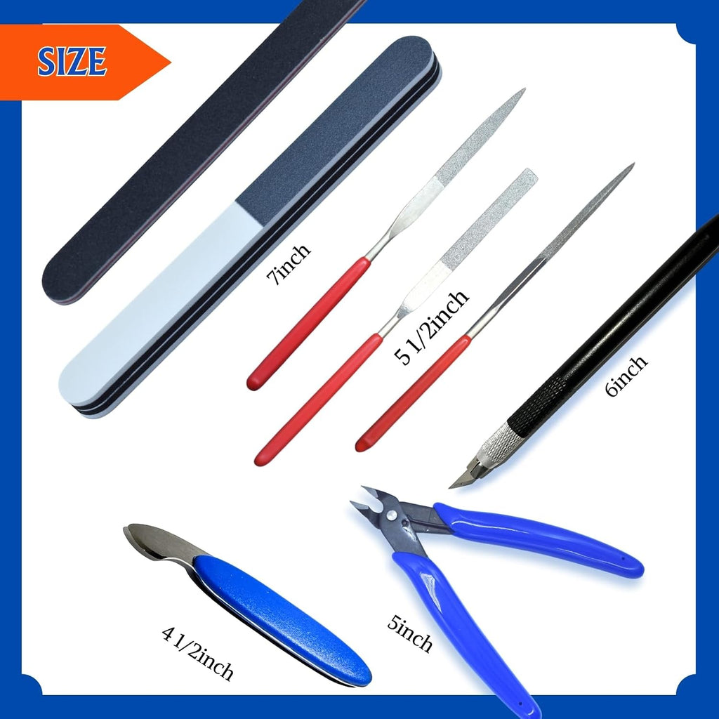 Gundam Model Tool Kit, 28pcs Hobby Building Tool Set, Modeler Basic Tools Craft Set for Cars, Airplanes, Buildings