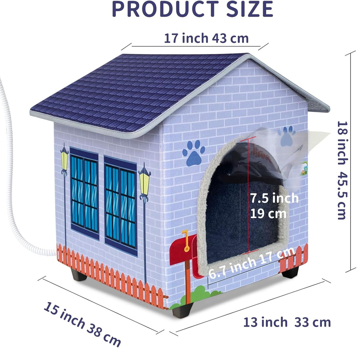 Heated Cat Houses for Indoor/Outdoor Cats with Elevated Heated Cat Bed Waterproof Providing Safe Feral Cats, Easy to