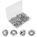 50 Pcs M6 x 1mm Serrated Flange Hex Nuts, 304 Stainless Steel