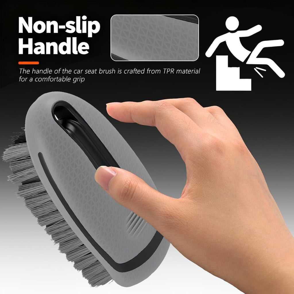 2026 New Car Upholstery Brush for Cleaning,Portable Car Carpet Brush with Dense Bristle & Non-Slip