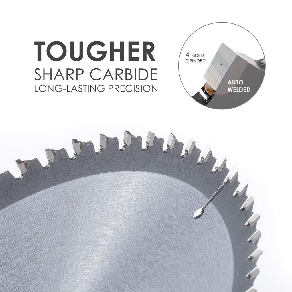 10 Inch Table/Miter Saw Blade 60T Fine Finish with 5/8 Inch Arbor TCT (Tungsten Carbide Tipped) Saw Blade for Cutting