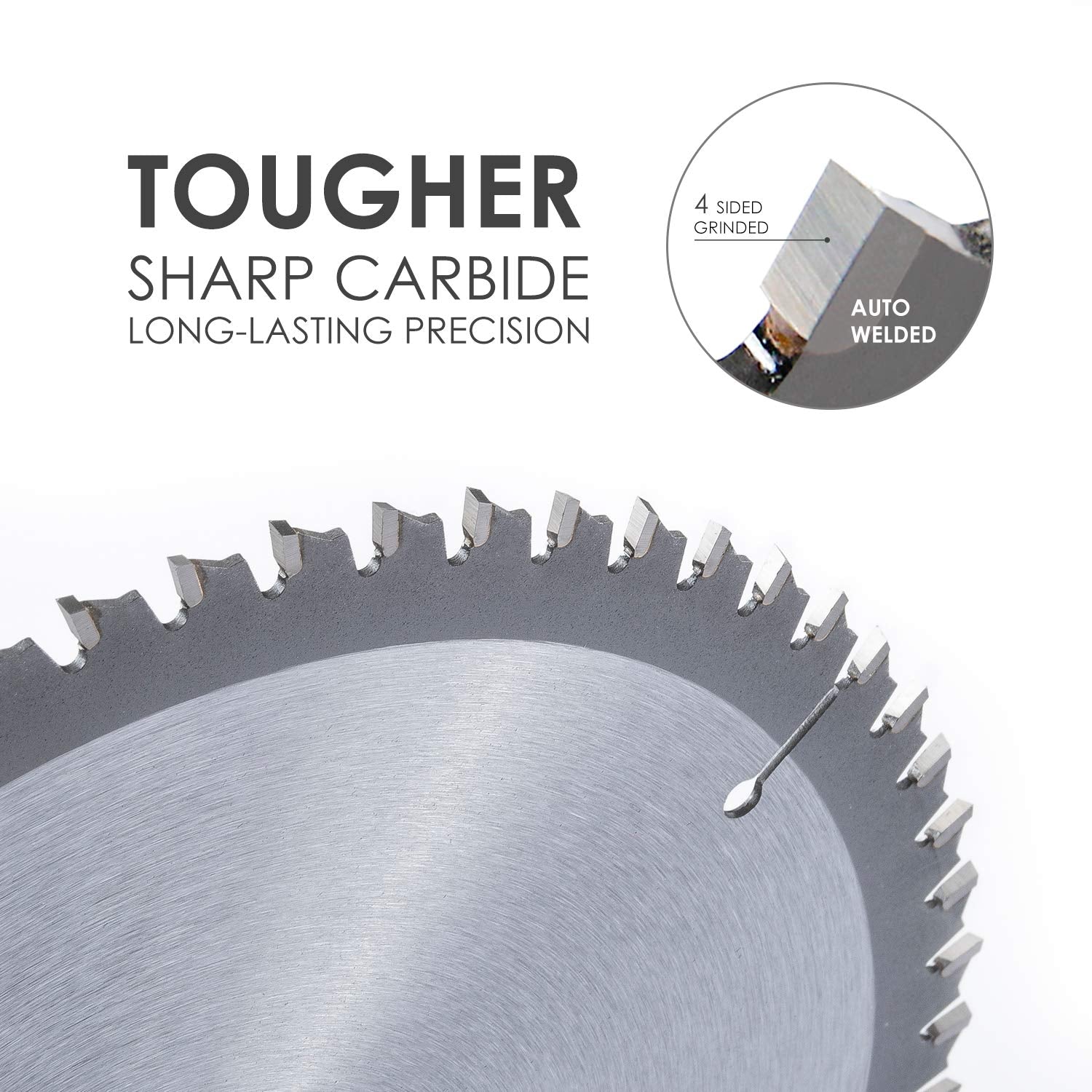 10 Inch Table/Miter Saw Blade 60T Fine Finish with 5/8 Inch Arbor TCT (Tungsten Carbide Tipped) Saw Blade for Cutting