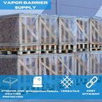 2 Mil Clear Pallet Covers - 60" x 155" - Heavy Duty Construction Grade Strength - Polyethylene Pallet Bags - Outdoor