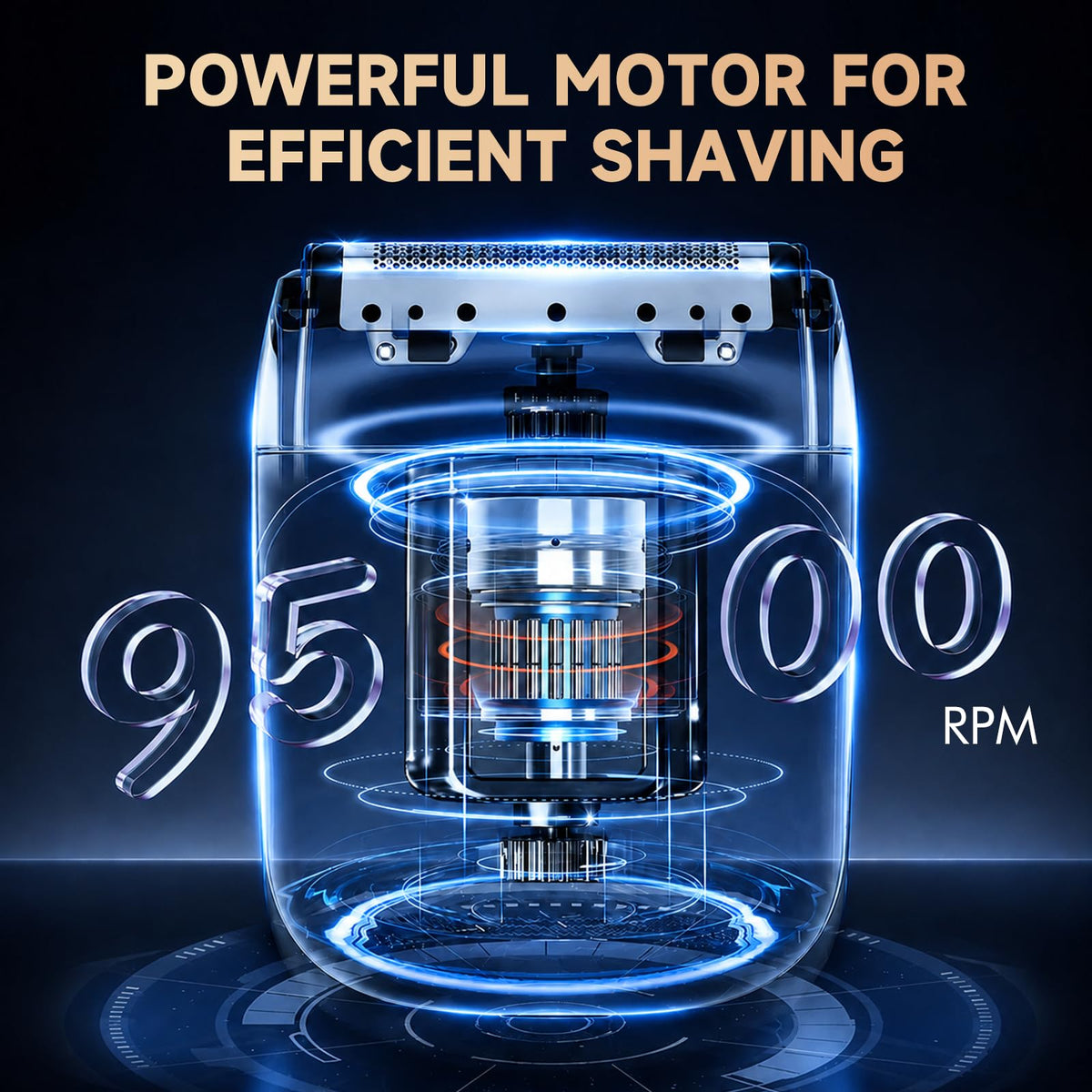 Electric Foil Shaver for Men, Compact Face Shaver, 3 Floating Foils