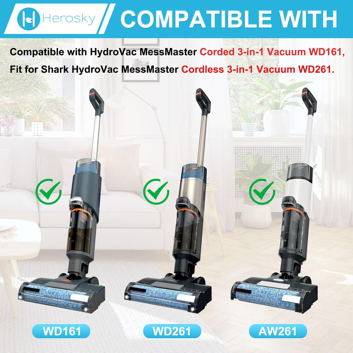 WD161 Roller and Filter For Shark HydroVac MessMaster