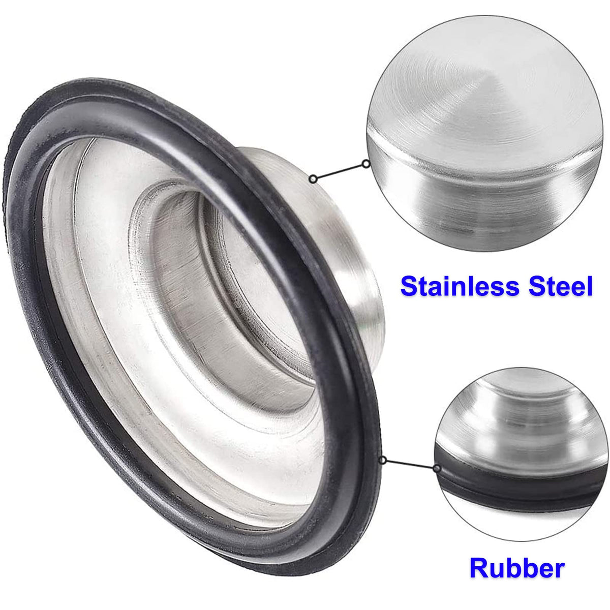 Garbage Disposal Stopper, 3.35 inch Kitchen Sink Stopper, Stainless Steel Universal Garbage Disposal Sink Drain Plug Cover for Insinkerator, Kitchenaid, Kohler, Waste King
