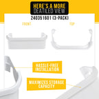 Freezer Door Shelf Bin for Frigidaire GLHS68EGPW0 (3-Pack)