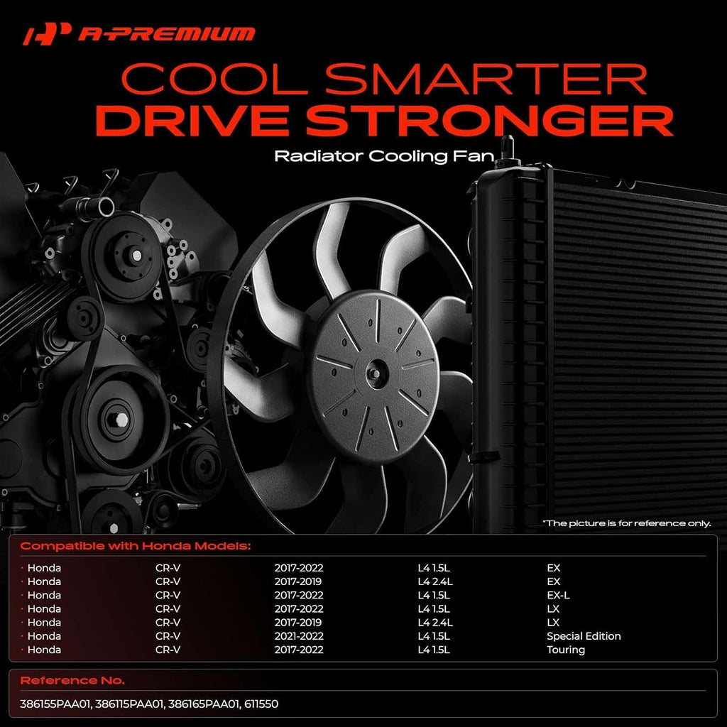 A-Premium Right Engine Radiator Cooling Fan Assembly