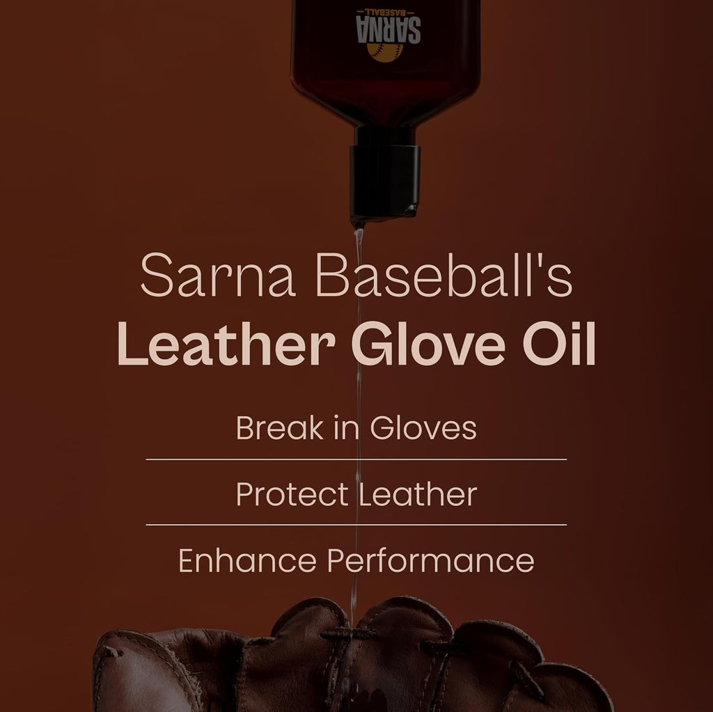 Glove Oil for Softball & Baseball Gloves, 8 Oz – Lanolin-Based Formula, Helps Soften Leather & Prevents Cracking –
