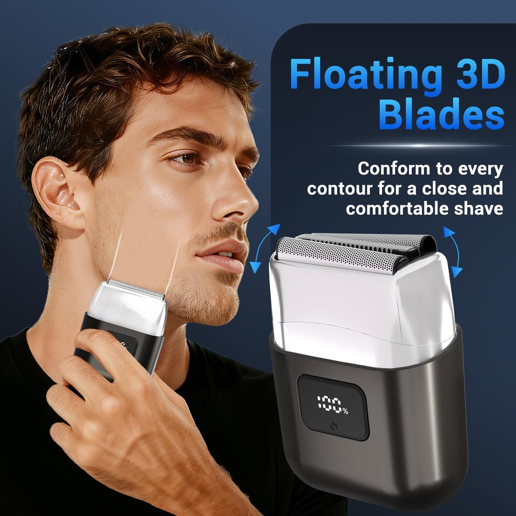 Electric Foil Shavers for Men: IPX7 Waterproof, 2-Speed Modes