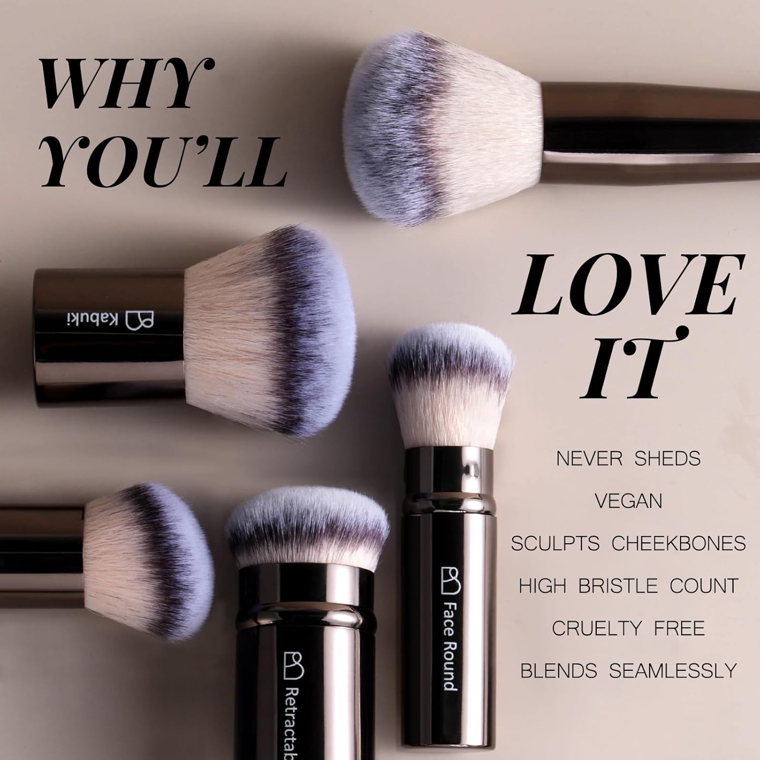 Professional Makeup Brush Set BS-MALL with Travel Case, 20PCS Synthetic Makeup Brushes for Foundation, Conce aler