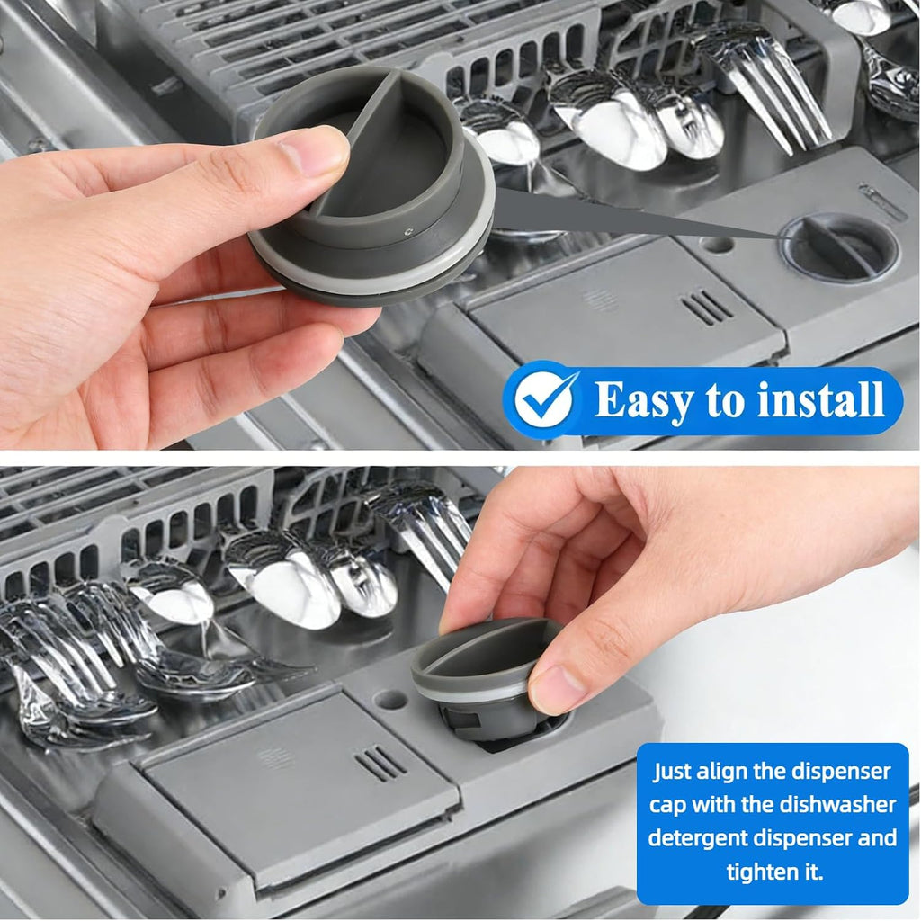 WPW10524919 Rinse Aid Dispenser Cap Replacement for Whirlpool KitchenAid Maytag Dishwasher, Also Fits W10524923 PS6883850 AP6022604 EAP11755938 2684856 PS11755938
