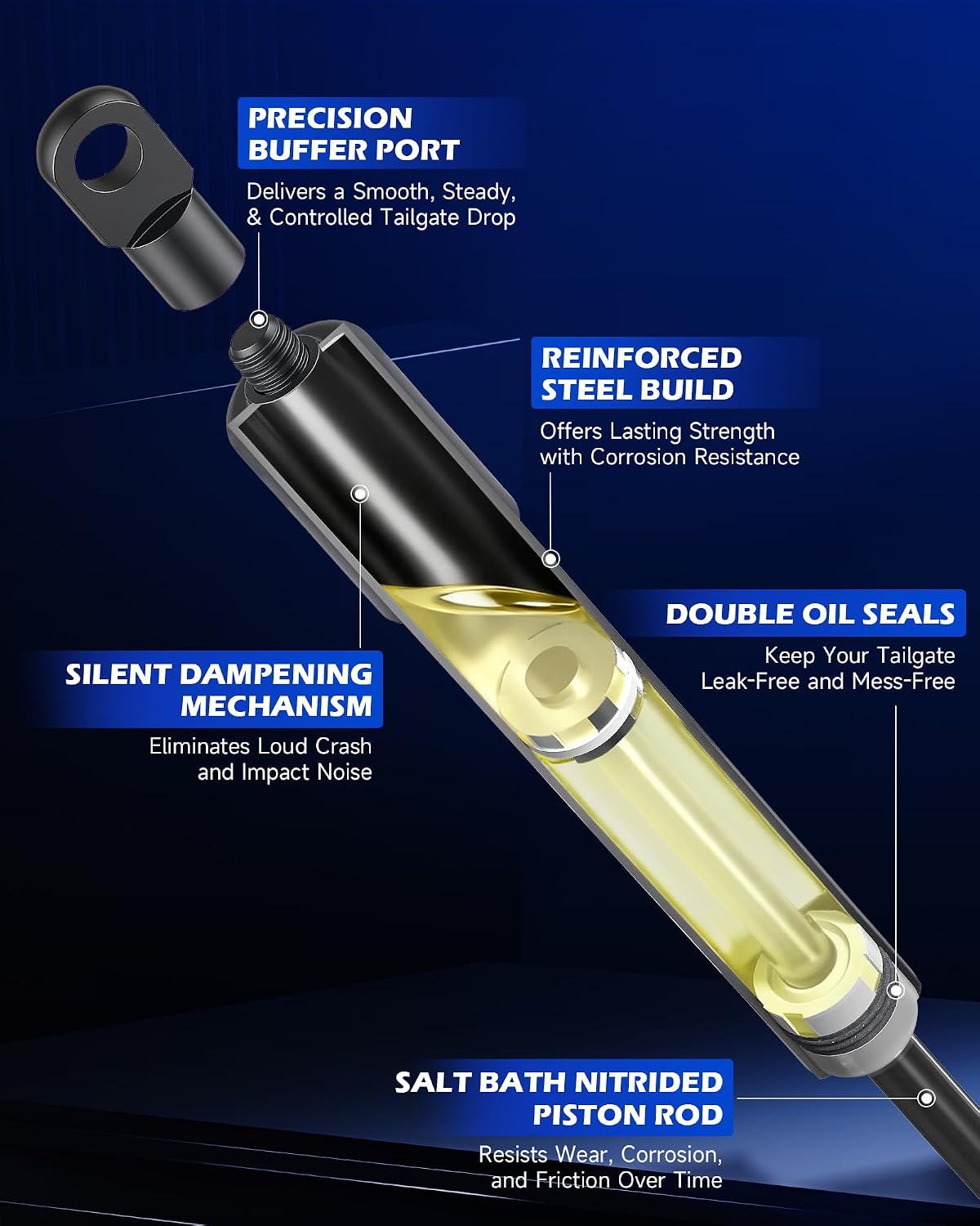 OMT Truck Tailgate Assist Shock Compatible with 99-06 Silverado Sierra