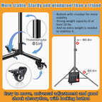 10 * 7ft Adjustable Backdrop Stand with Wheels, Photo Background Stand