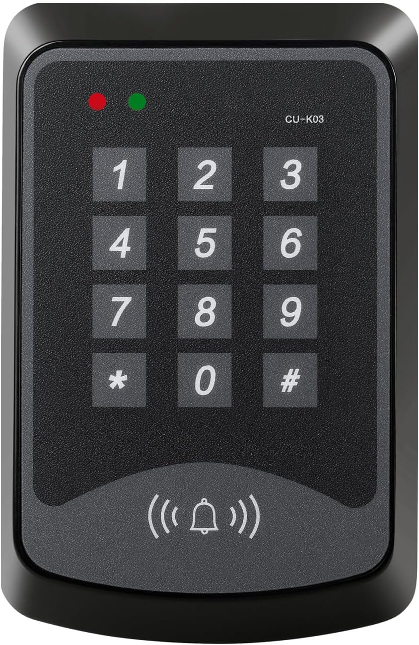 Door Access Control System RFID Keypad Electric Strike Lock Kit with Exit Button Doorbell Chime Remote Control