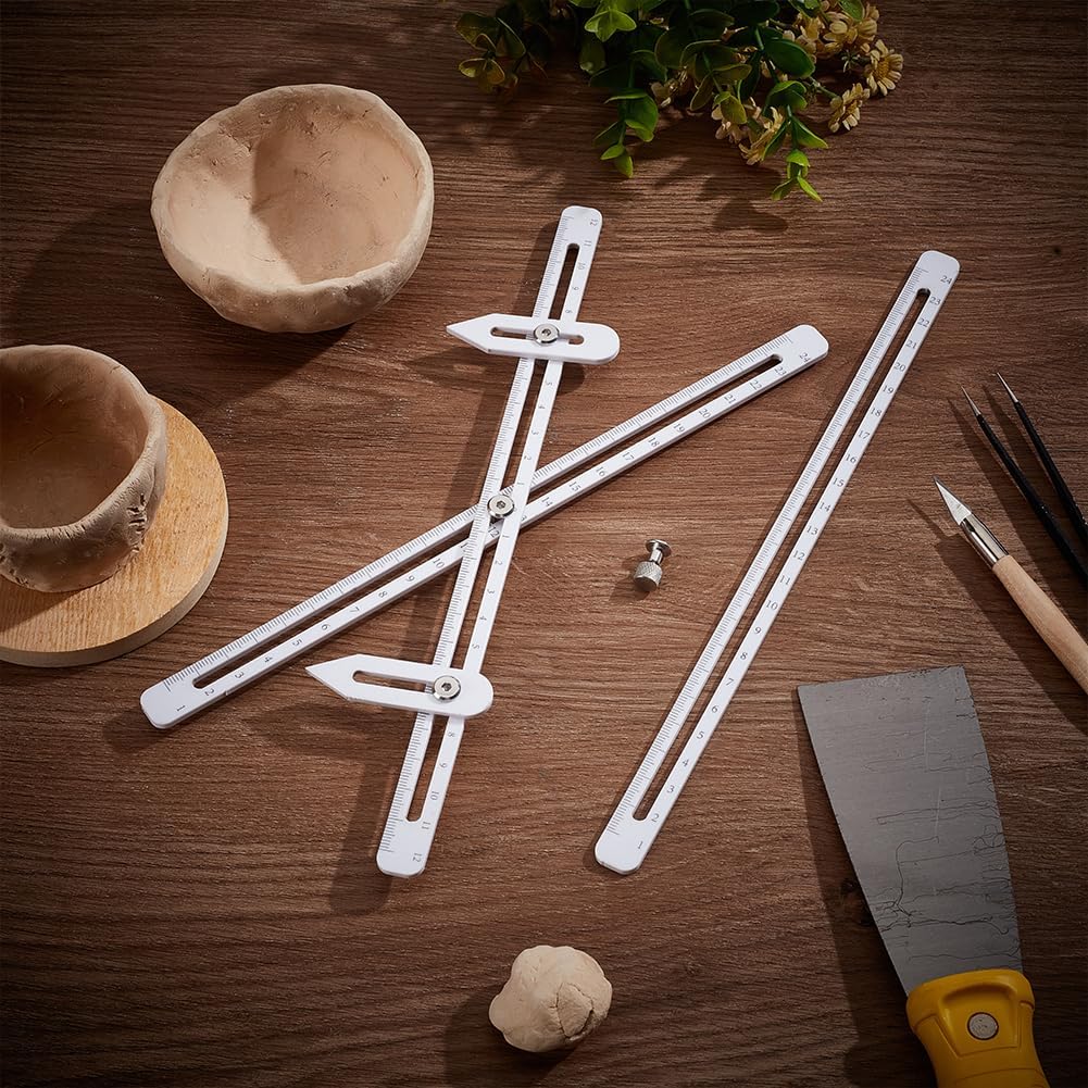 UNICRAFTALE Pottery Throwing Gauge Set White Height Ruler for Clay Craft