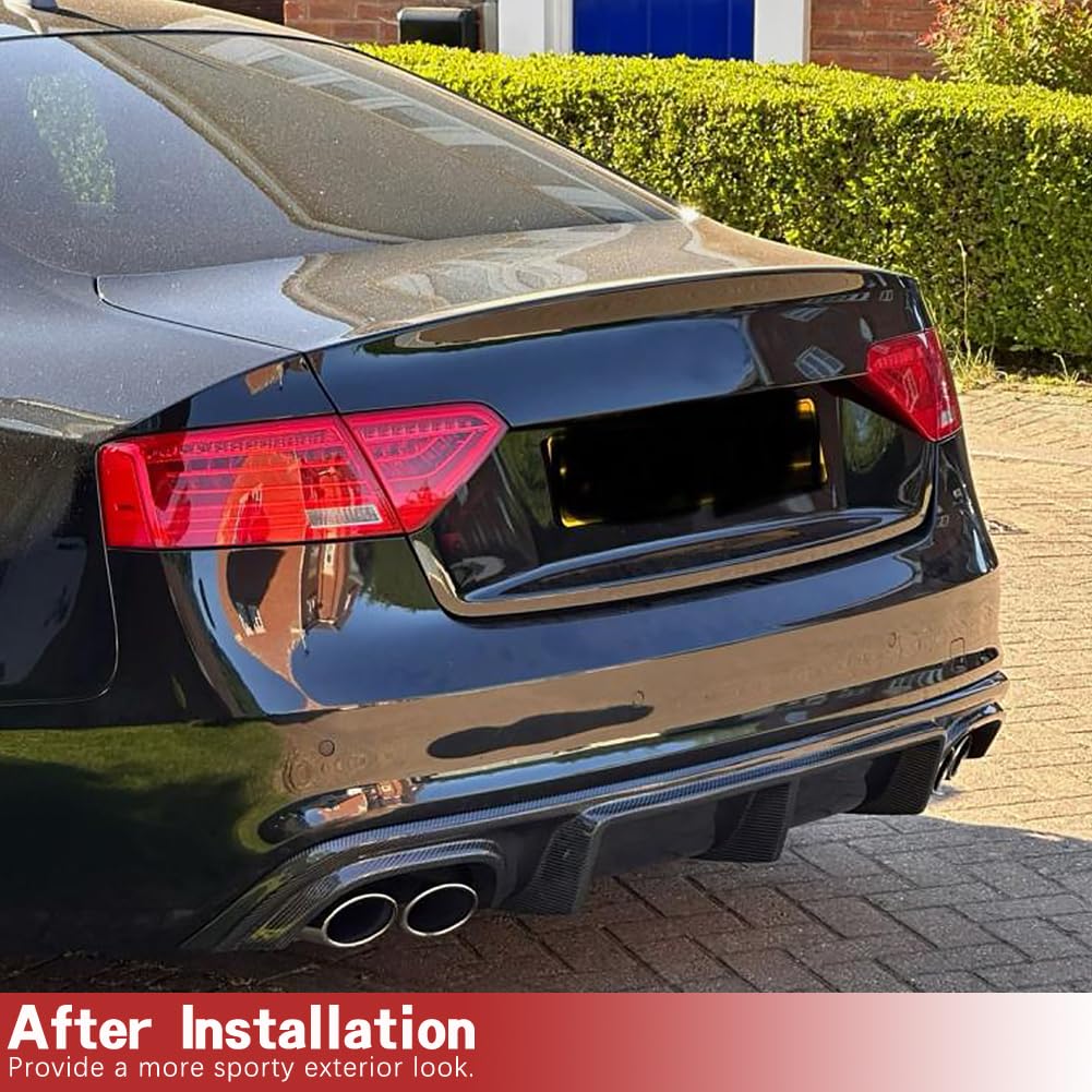 Real Carbon Fiber Rear Diffuser for Audi S5 A5 Sline B8.5 2013-2017