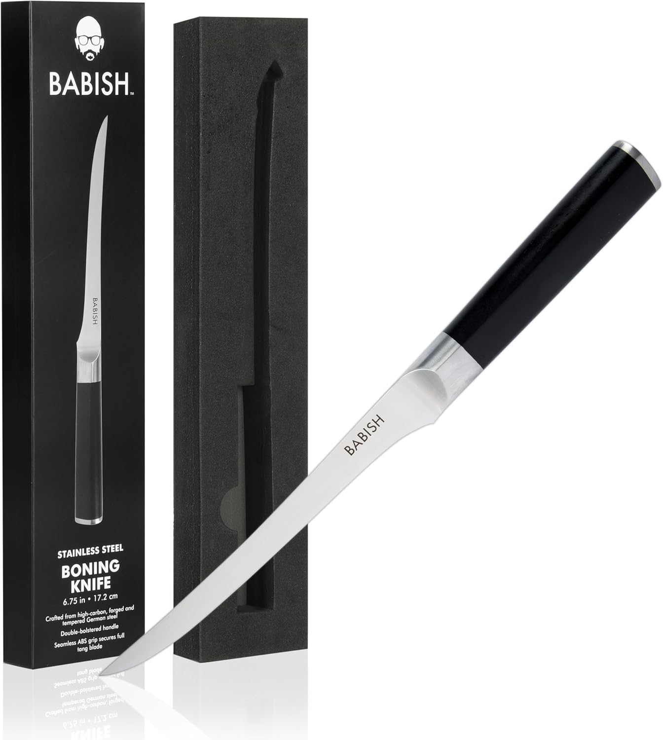 8-Inch Boning Knife – High-Carbon 1.4116 German Steel Kitchen Knife – Professional Cutlery for Precise Meat and Fish